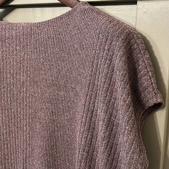 Aritzia Wilfred Free Knit Shirt Dress Oversized Relaxed Fit Purple Size Small - Picture 9 of 12